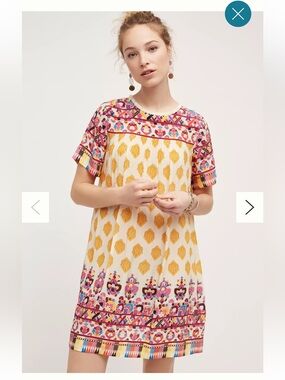 TANVI KEDIA Anthropologie Womens XXS Caltha Swing Dress Rayon Beaded Sequined